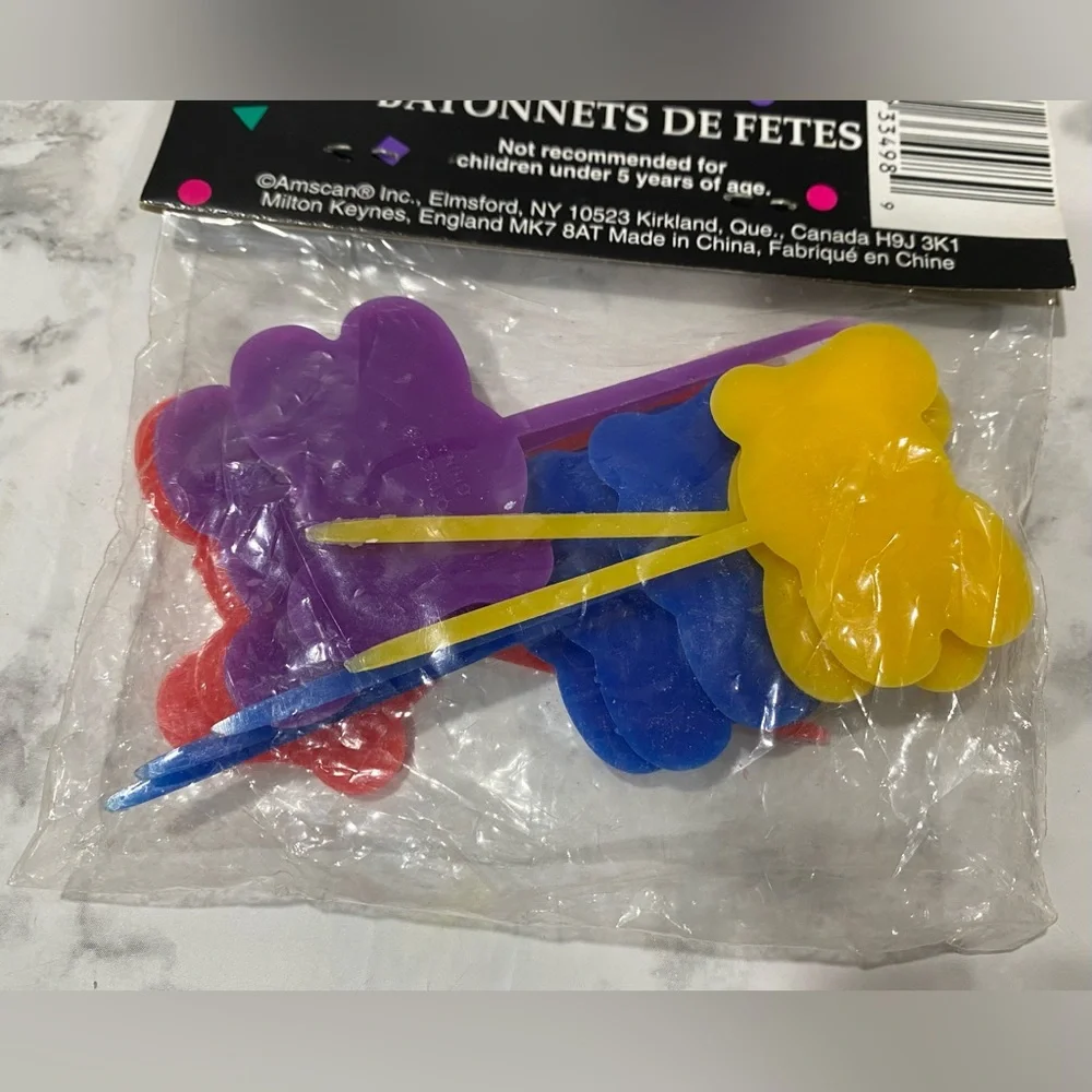 30th Birthday Plastic Party Picks 10 Amscan Cupcakes Cake Decorations Multicolor